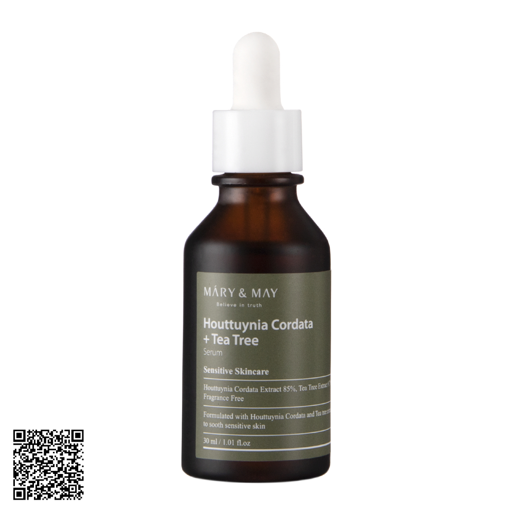 Tinh Chất Se Khít Lỗ Chân Lông Mary&May Houttuynia Cordata + Tea Tree Serum Hàn Quốc 30ml 