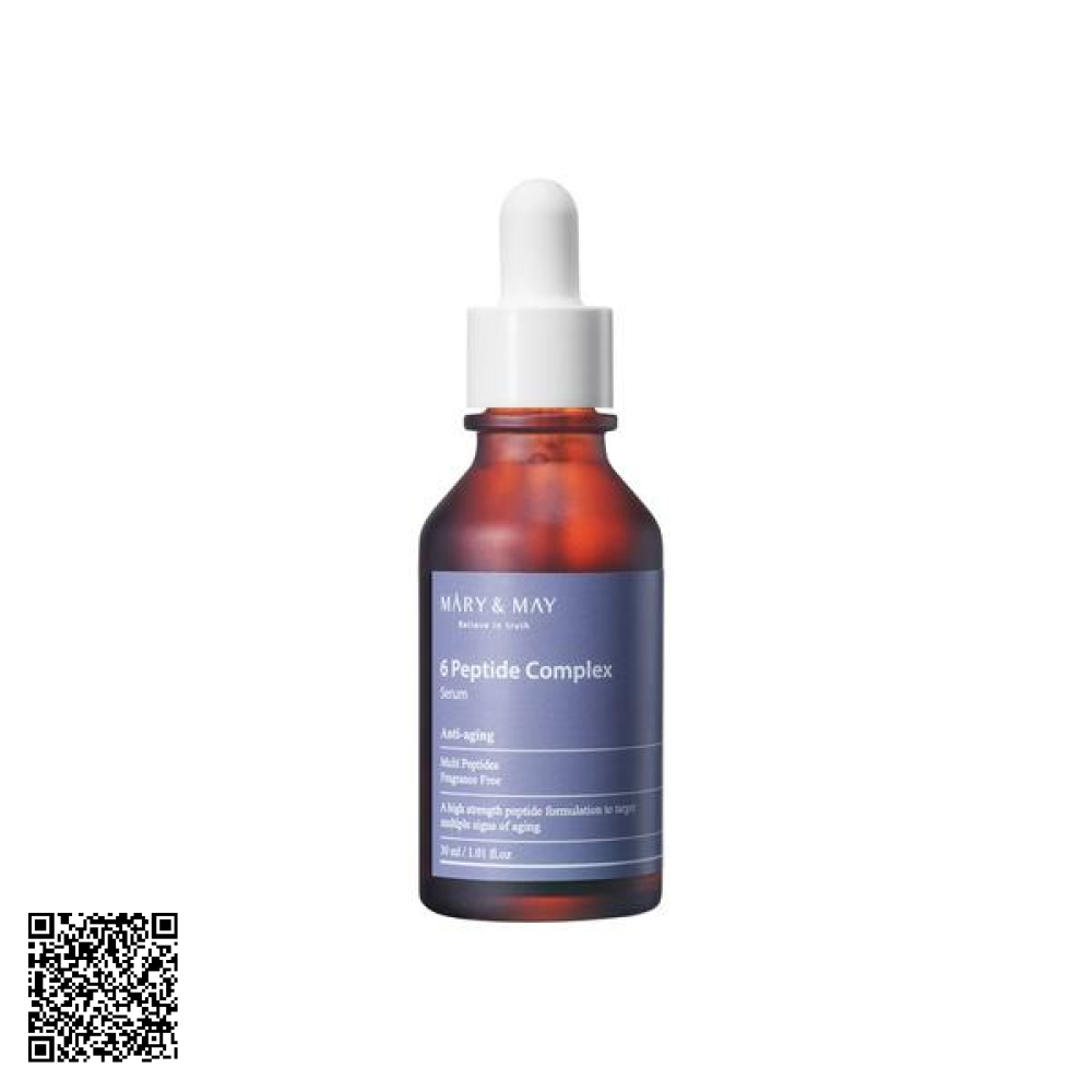 Tinh Chất Trẻ Hóa Và Tái Tạo Da Mary&May 6 Peptide Complex Serum Hàn Quốc 30ml