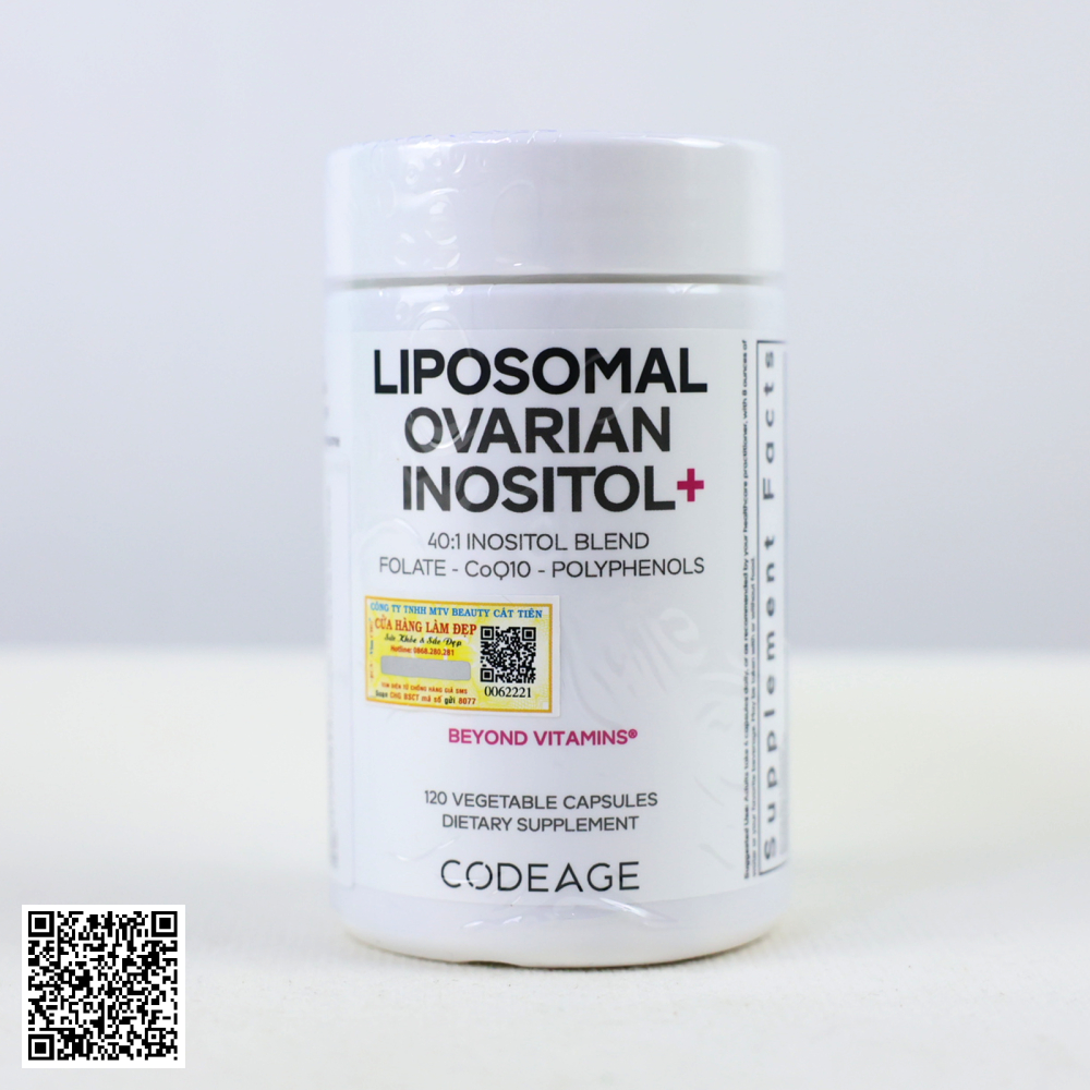 Thực Phẩm CodeAge Liposomal Ovarian Inositol Bổ Sung Nội Tiết Cho Phụ Nữ Từ Mỹ Lọ 30 Viên