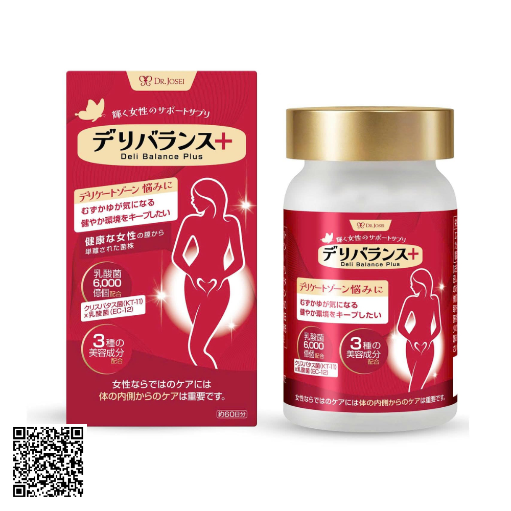 Viên Uống Men Vi Sinh Phụ Khoa Deli Balance Plus Dr.Josei Hộp 60 Viên Từ Nhật Bản