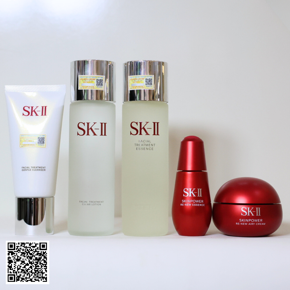 Bộ SK-II SkinPower Re-New Dưỡng Ẩm, Chống Lão Hóa 5 Sản Phẩm Full-size Nhật Bản