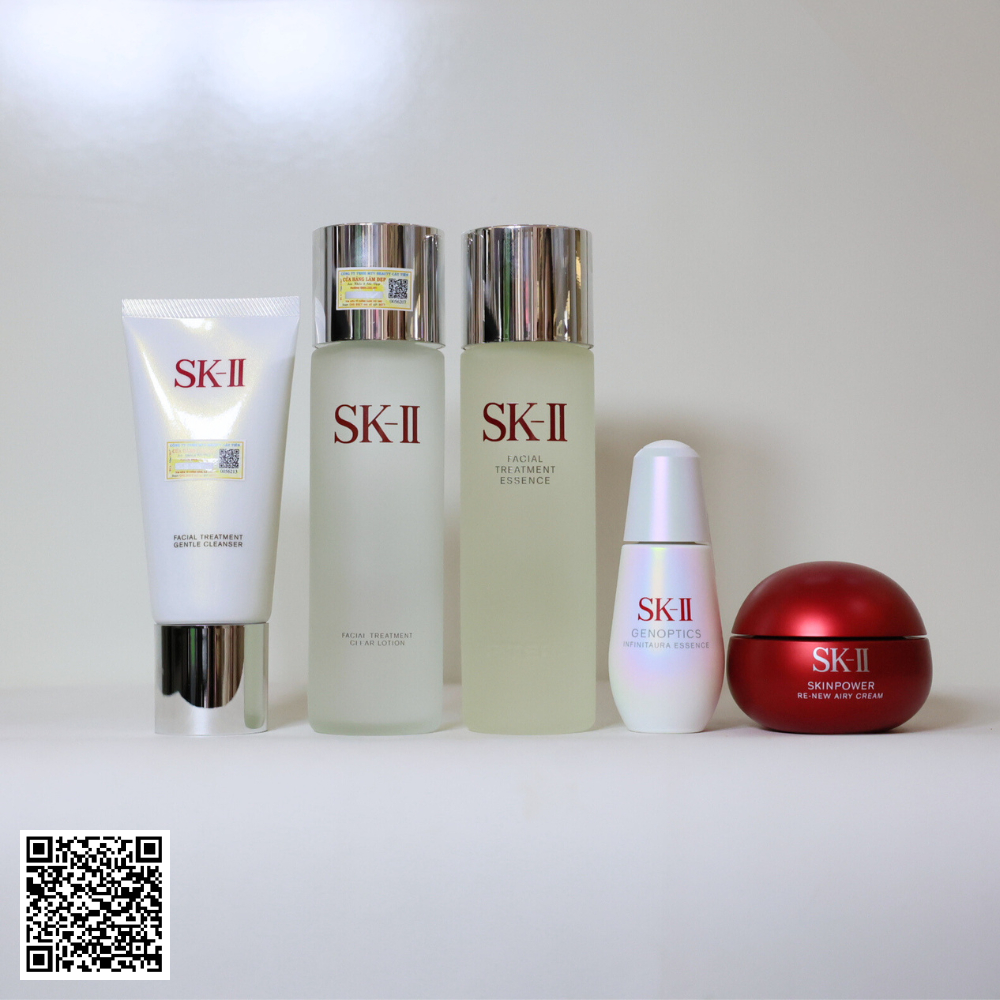 Bộ SK-II GenOptics Infinit Aura Chống Lão Hóa, Trắng Da 5 Sản Phẩm Full-size Nhật Bản