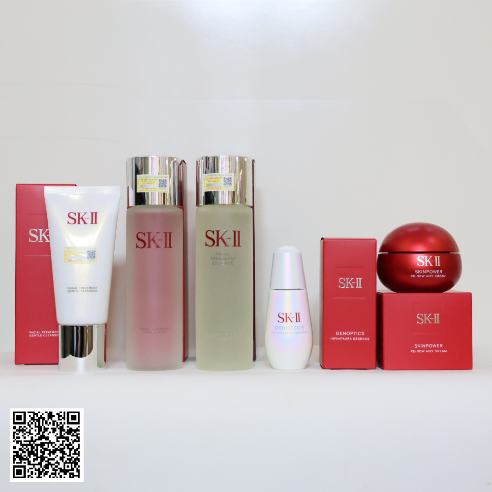 Bộ SK-II GenOptics Infinit Aura Chống Lão Hóa, Trắng Da 5 Sản Phẩm Full-size Nhật Bản
