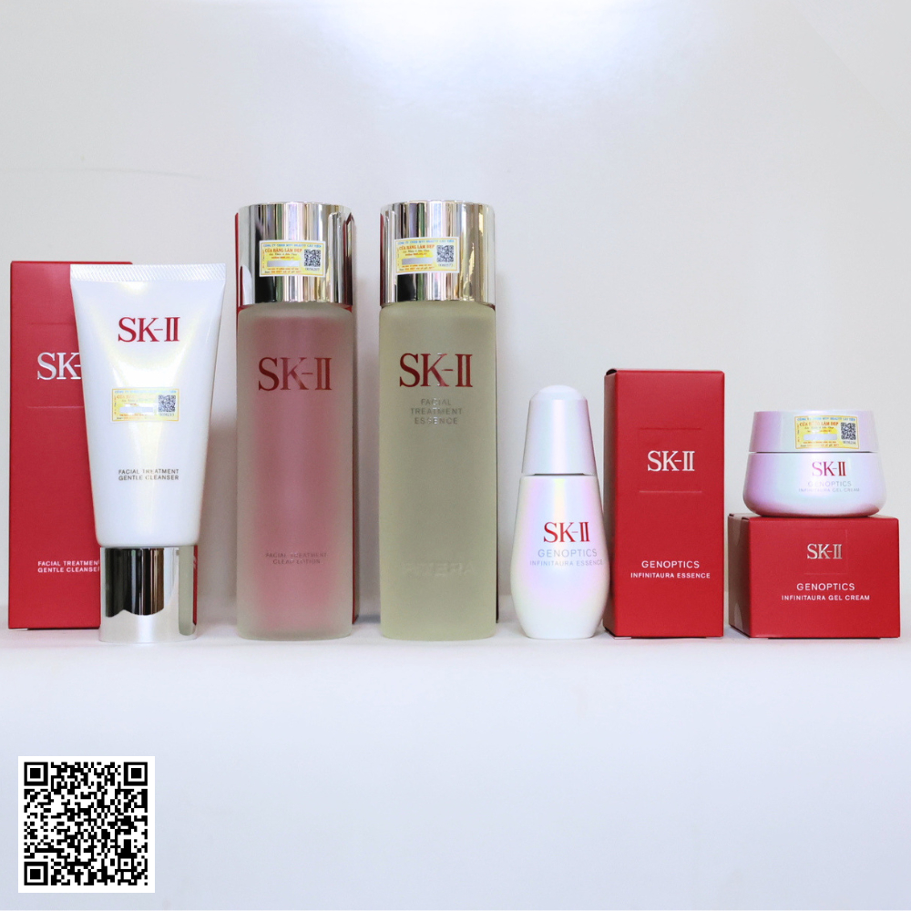 Bộ Sk-ii Genoptics Infiniaura Dưỡng Trắng Da Trẻ Hóa SK-II Nhật Bản 5 Sản Phẩm Full-size 