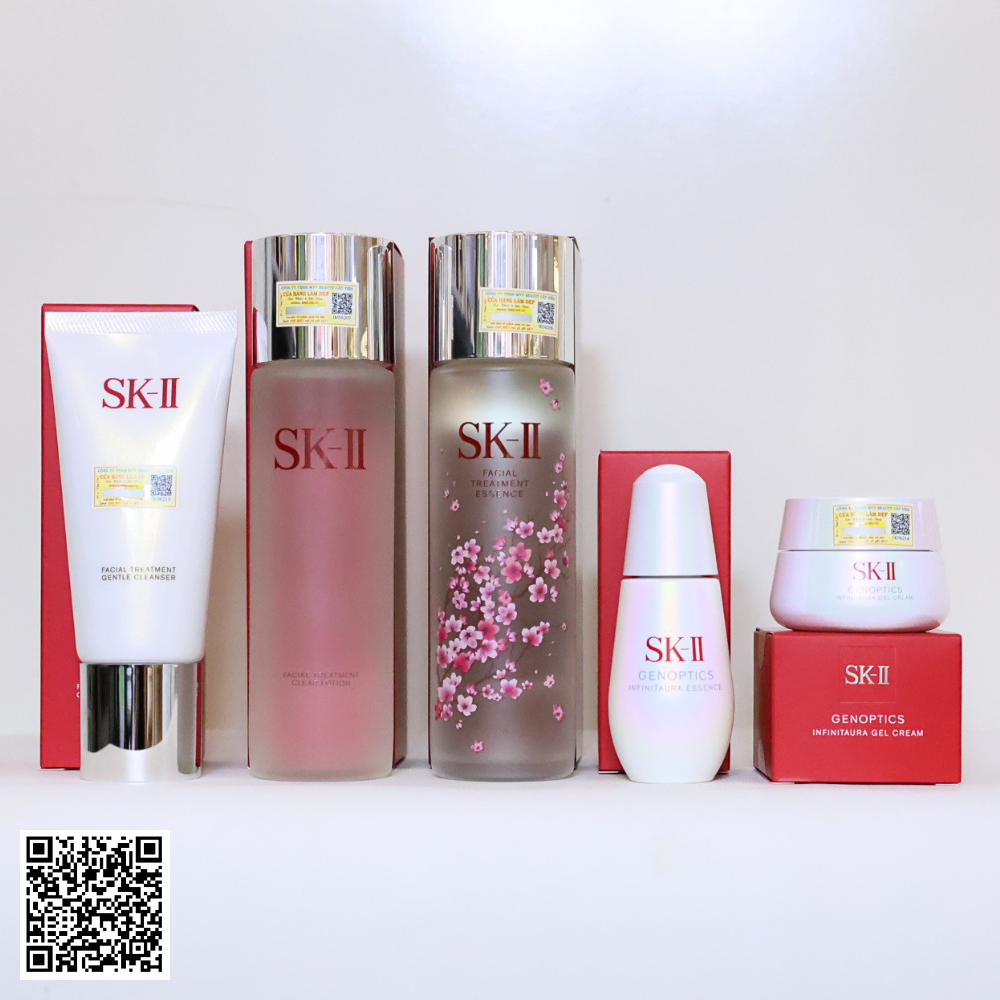 Bộ Sk-ii Genoptics Infiniaura Dưỡng Trắng Da Trẻ Hóa SK-II Nhật Bản 5 Sản Phẩm Full-size 