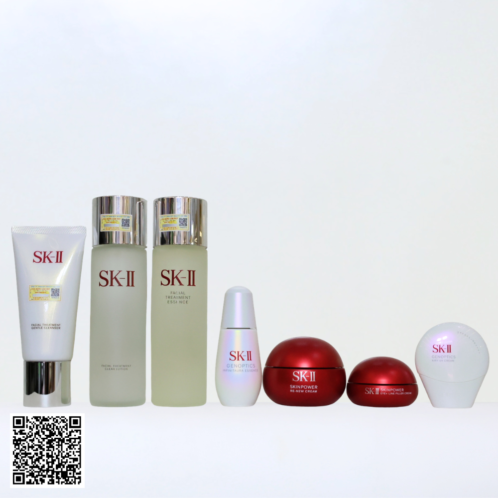 Bộ SK-II GenOptics Infinit Aura Chống Lão Hóa, Trắng Da 7 Sản Phẩm Full-size Nhật Bản