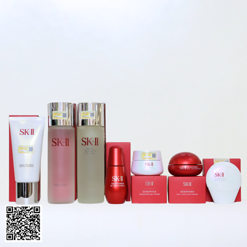 Bộ SK-II SkinPower Re-New Trắng Da, Chống Lão Hóa 7 Sản Phẩm Full-size Nhật Bản