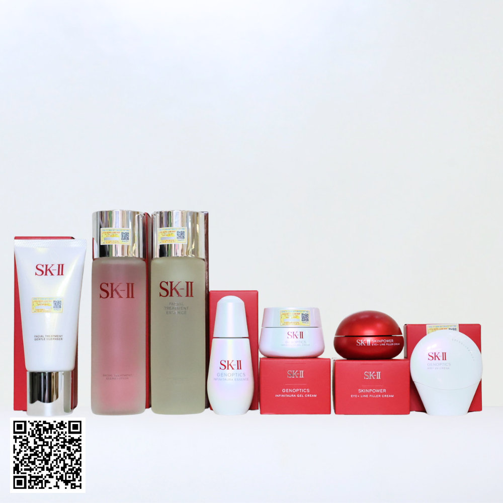 Bộ SK-II Genoptics InfinitAura Trắng Da 7 Sản Phẩm Full-size Nhật Bản