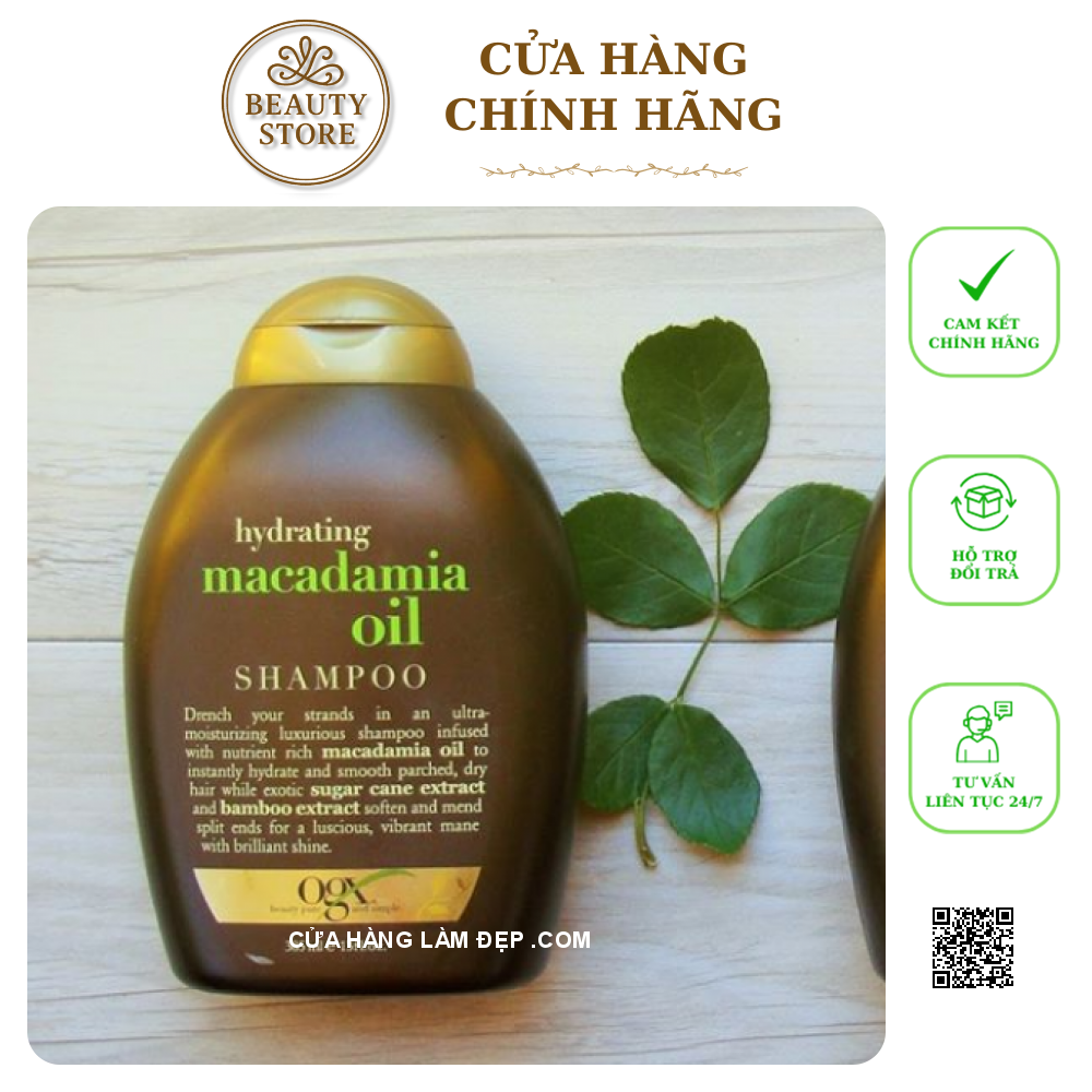 Bộ Dầu Gội – Xả OGX Hydrating Macadamia Oil