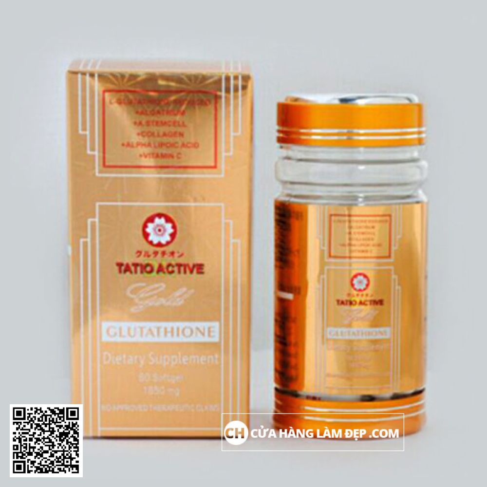 Viên Uống Trắng Da Tatio Active Gold Glutathione 1850mg