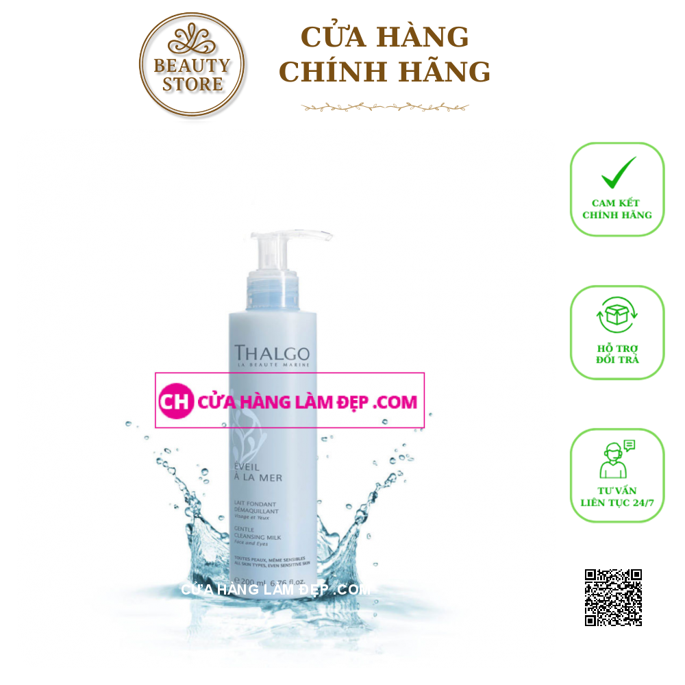 Sữa rửa mặt tẩy trang dành cho da khô Thalgo Gentle Cleansing Milk 200ml