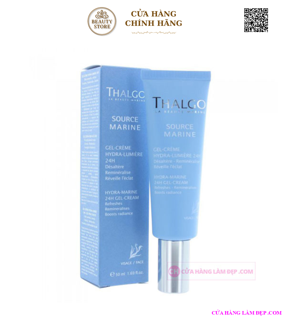 Kem Dưỡng Ẩm 24h Dạng Gel Thalgo Hydra-Marine 24H Gel Cream