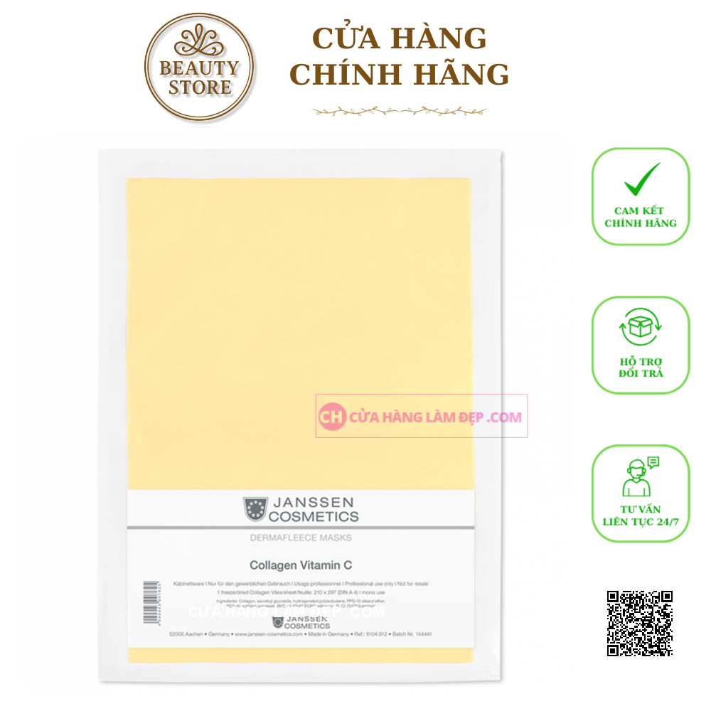 Mặt Nạ Collagen Vitamin C Cho Da Lão Hóa Janssen Dermafleece Masks Collagen Vitamin C