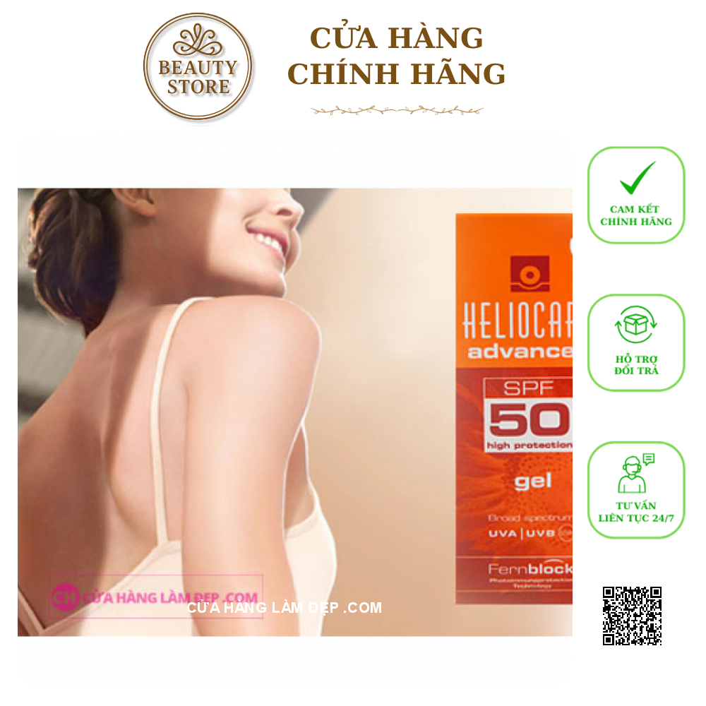 Kem hỗ trợ Hỗ Trợ Chống Nắng Dành Cho Da Nhờn, Mụn Heliocare Advanced Gel SPF 50