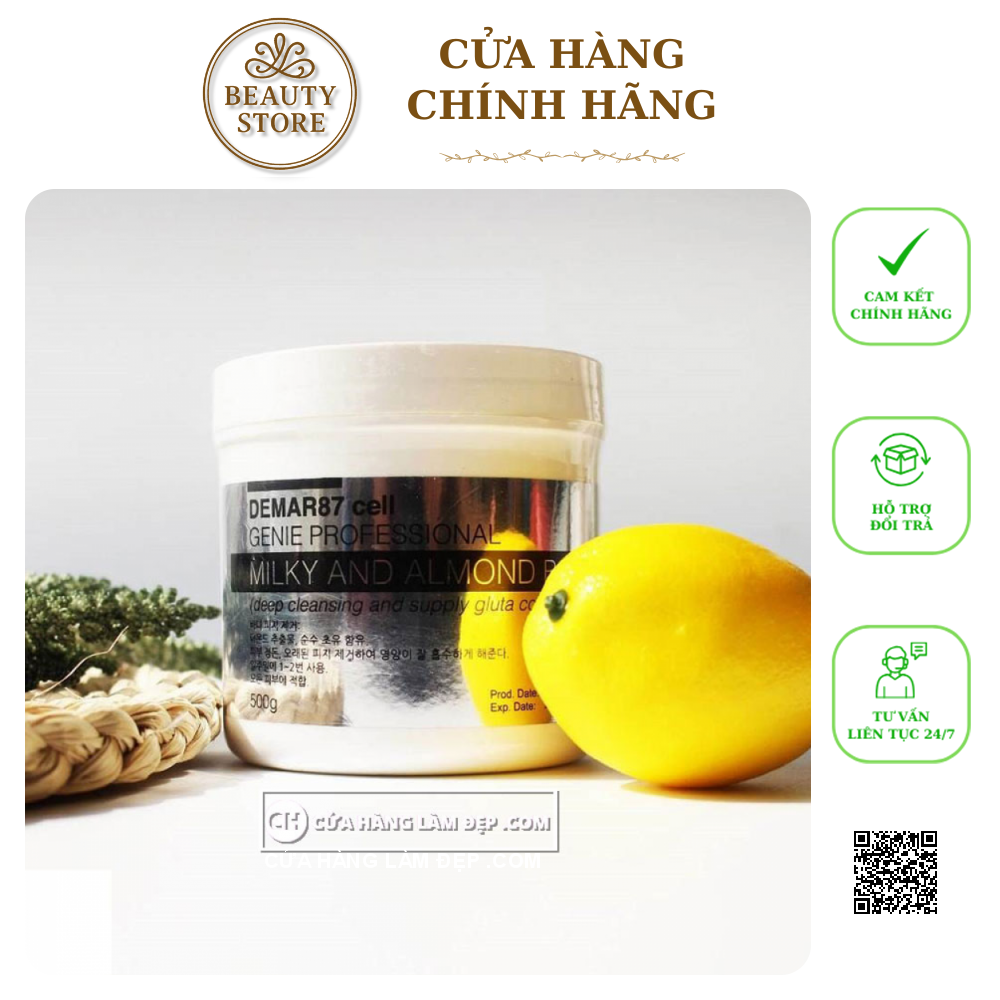 Kem Tẩy Tinh chất Chết Body Genie Demar87 Cell Milky and Almond Body Scrub