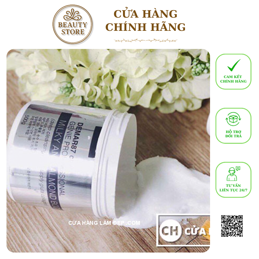 Kem Tẩy Tinh chất Chết Body Genie Demar87 Cell Milky and Almond Body Scrub