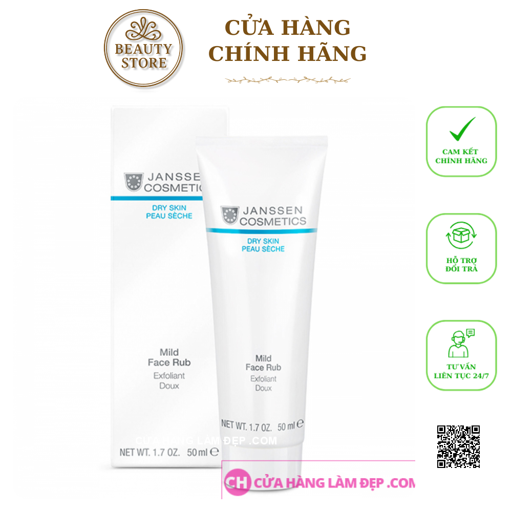 Sữa Tẩy Tế Bào Chết Cho Da Khô Janssen Dry Skin Mild Face Rub 50ml