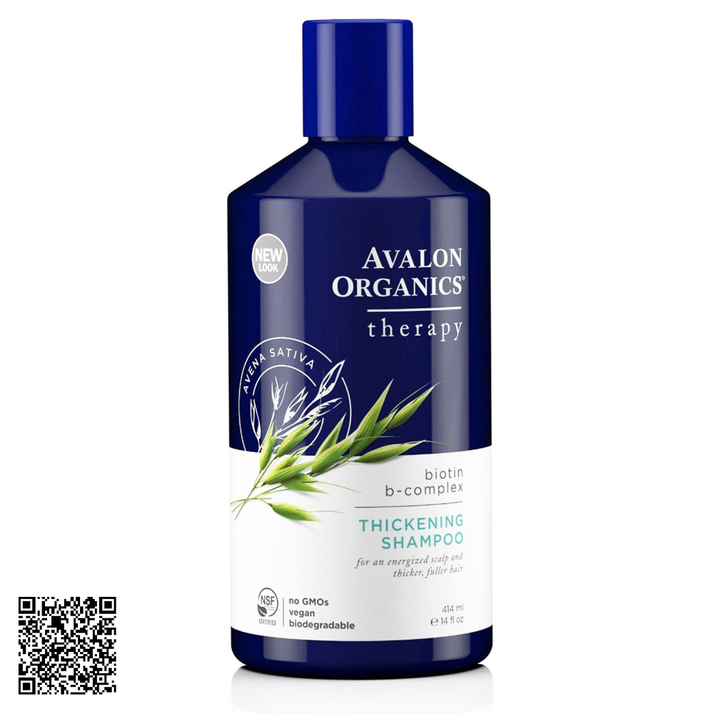 Dầu Gội Ngăn Rụng, Kích Thích Tóc Mọc Avalon Organics Biotin B-Complex Thickening Shampo