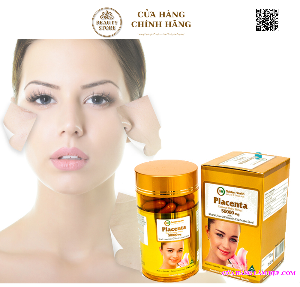 Nhau Thai Cừu Golden Health (50000mg x 100 Viên)