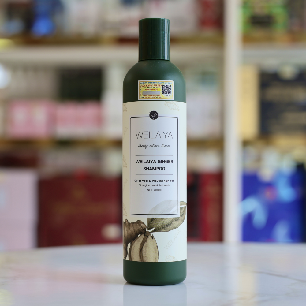 Bộ Dầu Gội Xả Dành Cho Tóc Dầu, Bết Dính Chiết Xuất Gừng Weilaiya Hair Strength Conditioner + Shampoo