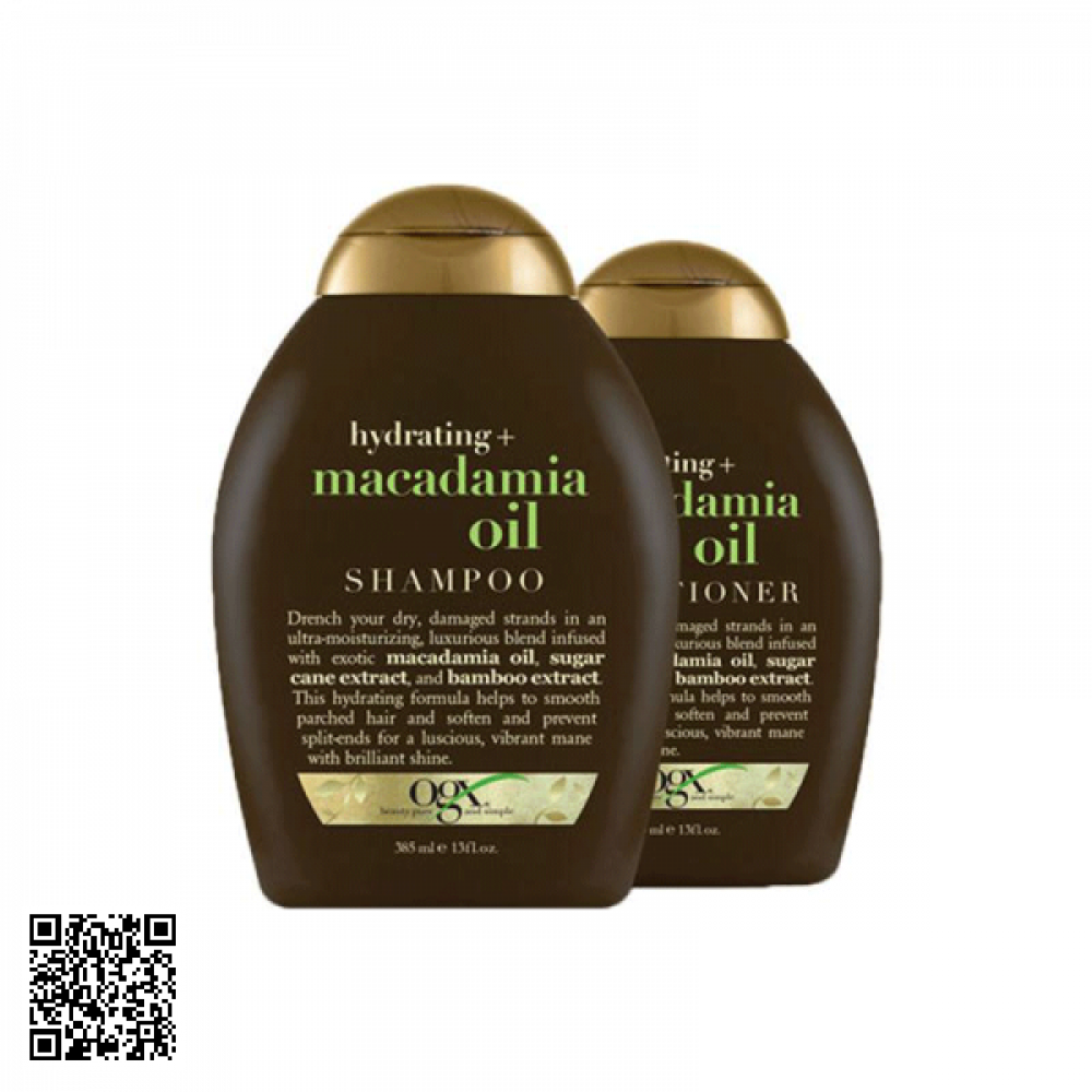 Bộ Dầu Gội – Xả OGX Hydrating Macadamia Oil