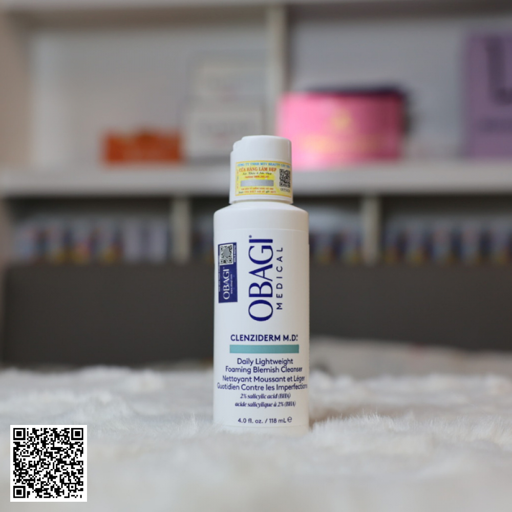 Bộ Đôi Dưỡng Sáng Khỏe & Làm Sạch Mụn Obagi Clenziderm Cleanser & Obagi Clenziderm Exfoliating BHA Toner 