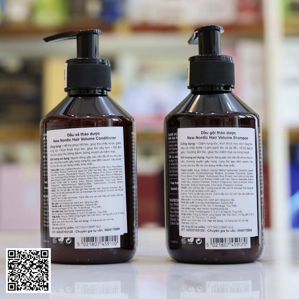 Bộ Gội Xả Hair Volume New Nordic Kích Thích Mọc Tóc Của Thuỵ Điển