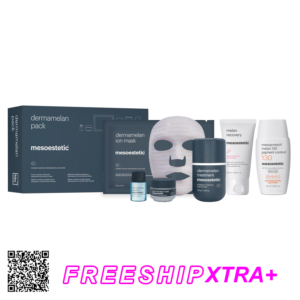 Bộ Sản Phẩm Trị Tăng Sắc Tố Da Mesoestetic Dermamelan Pack Từ Tây Ban Nha 6 Món