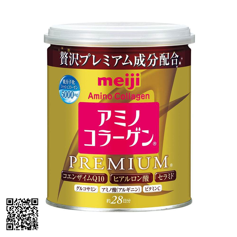 Bột Collagen Meiji Amino Premium Nhật Bản 200g