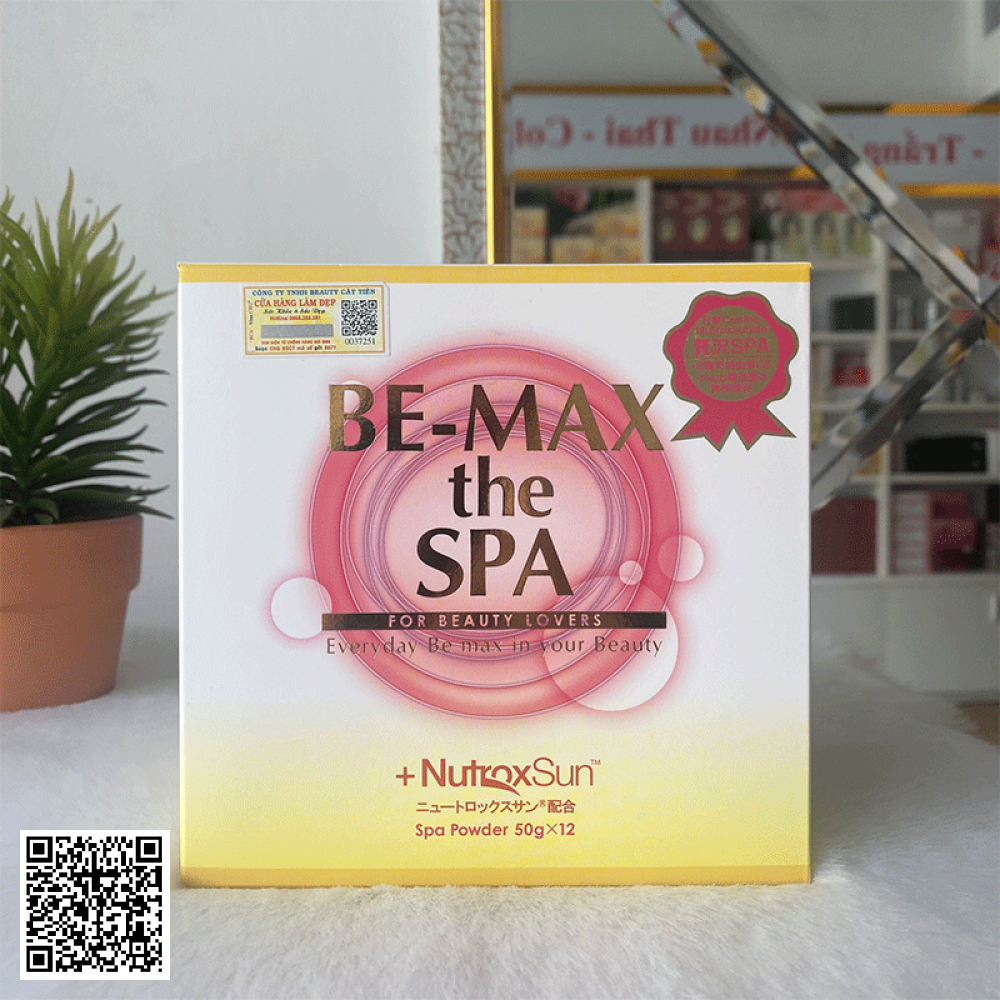 Bột tắm trắng Be-Max The Spa Bath Powder (Hộp 12 gói x 50g)