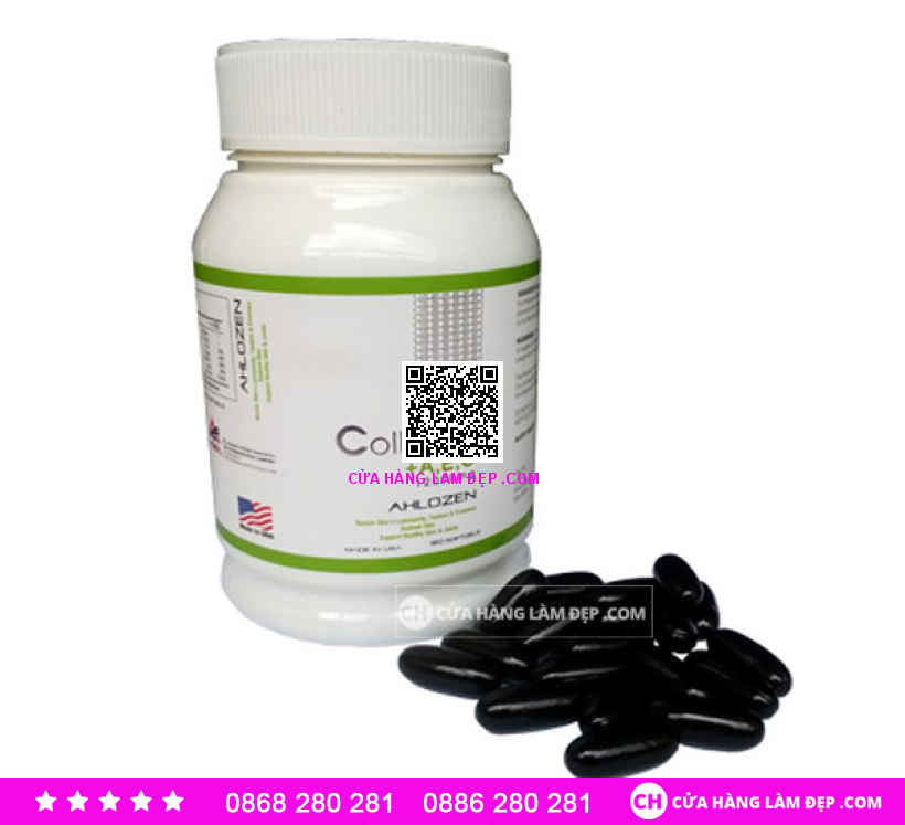 Collagen AEC AHLOZEN - Viên Uống Đẹp Da Của Mỹ (12000mg X 180 Viên)