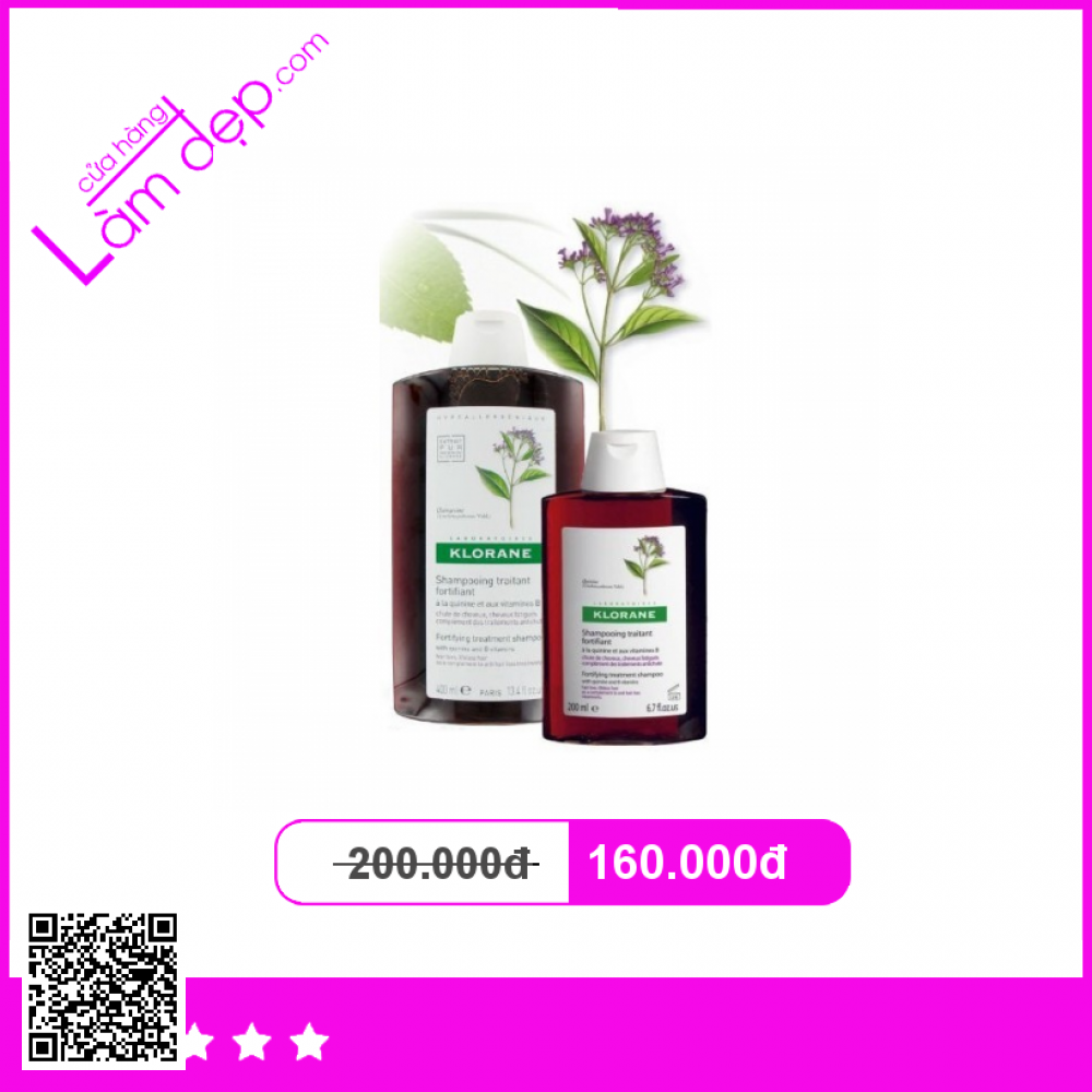 Dầu Gội Ngăn Rụng Tóc Klorane Shampoo With Quinine And Vitamins B