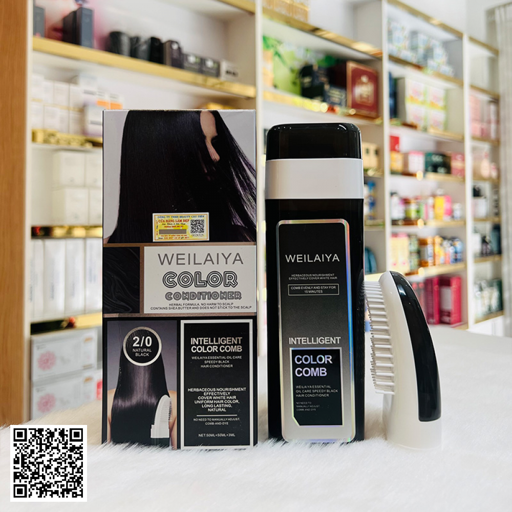 Dầu Gội Phủ Bạc Weilaiya Dưỡng Đen Tóc Tự Nhiên 50ml