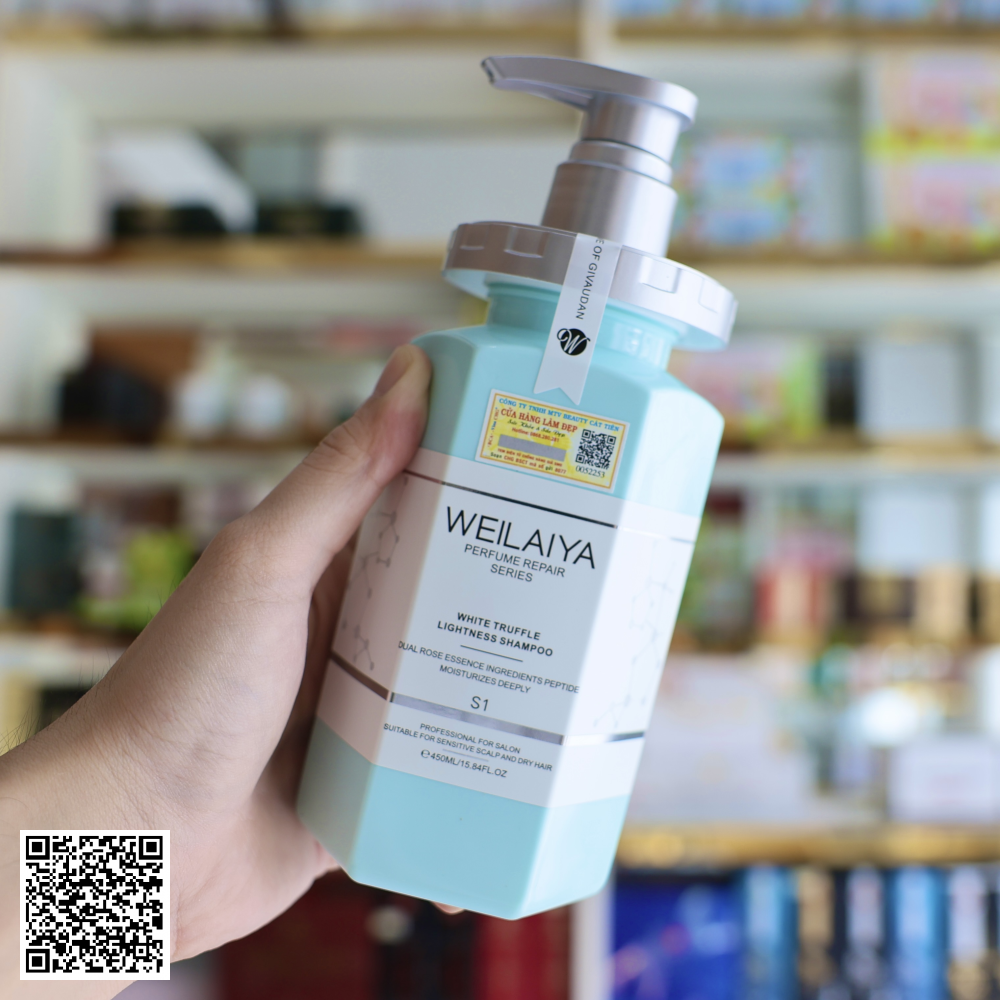 Dầu Gội Phục Hồi Đa Tầng Weilaiya White Truffle Lightness Shampoo Trứng Cá Tầm 450ml