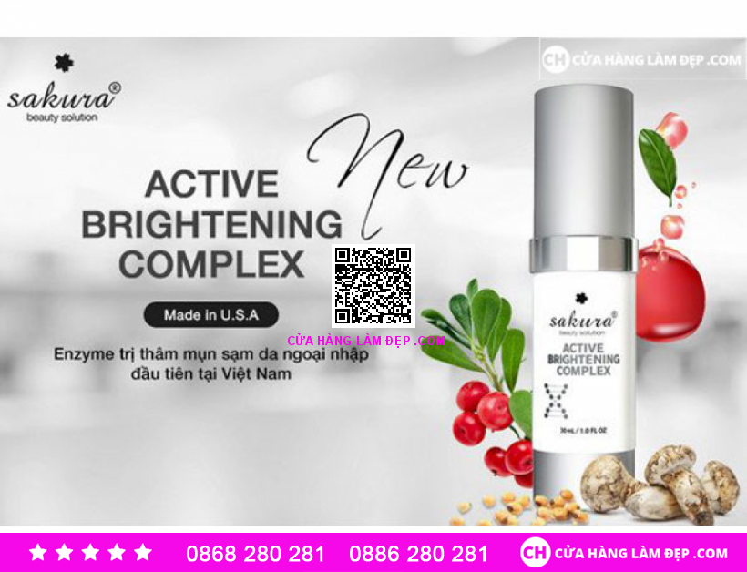 Enzyme Mờ Nám Dưỡng Trắng Da Sakura Active Brightening Complex
