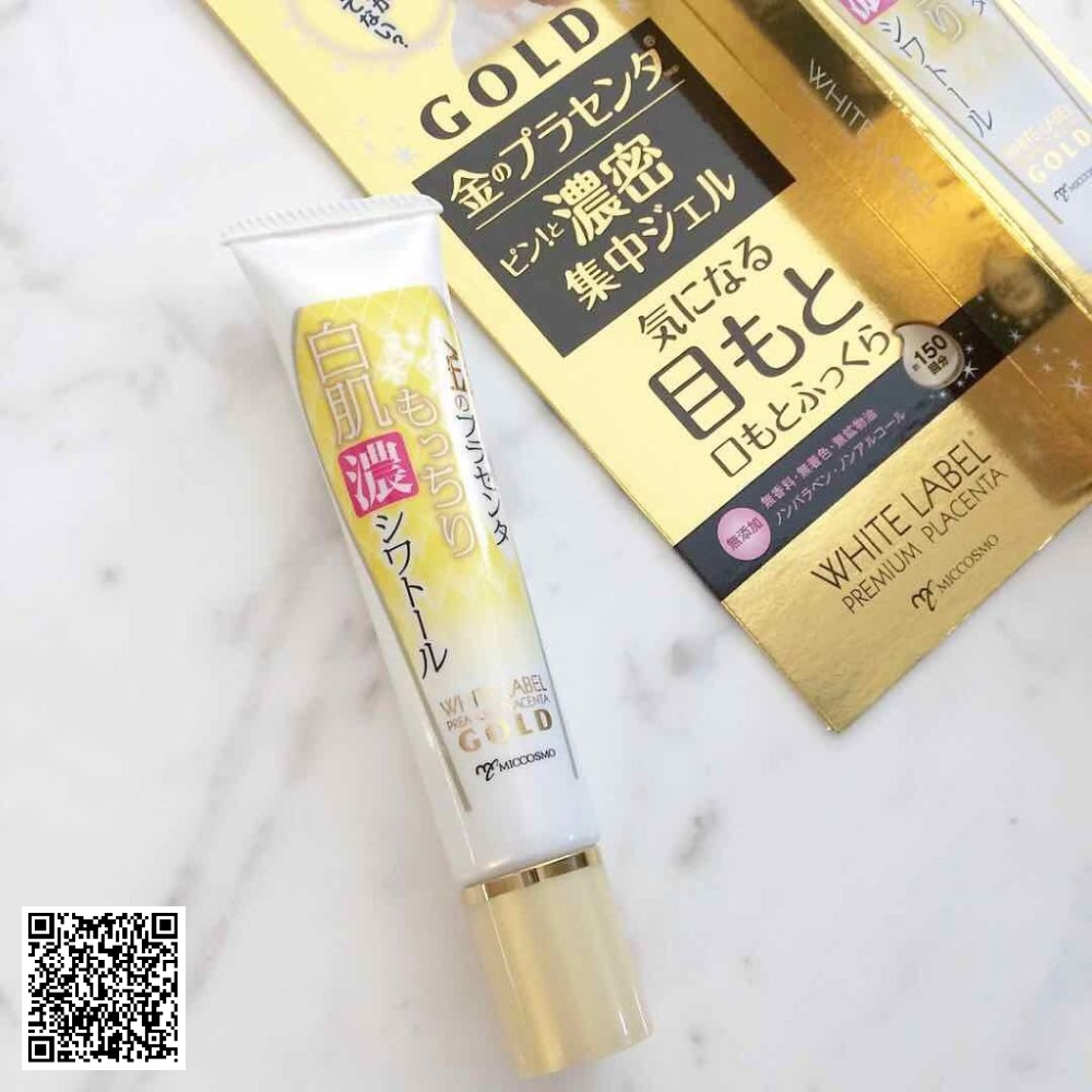 Gel dưỡng vùng mắt White Label Premium Placenta Rich Gold Gel Miccosmo từ Nhật Bản 30g