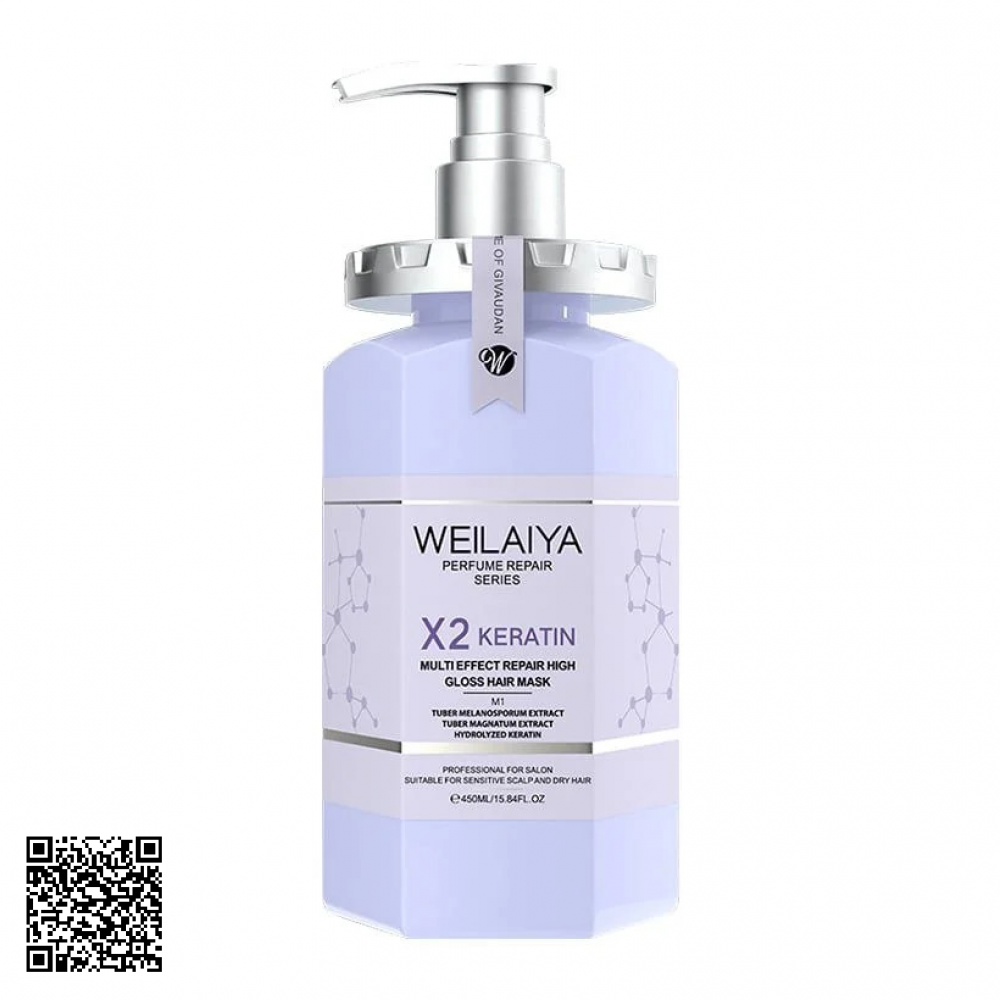 Hấp Đa Tầng Phục Hồi Liên Kết Tóc Weilaiya X2 Keratin 450ml