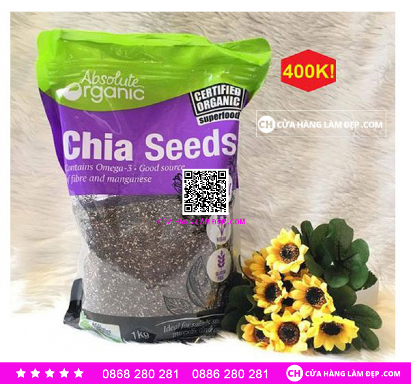 Hạt Chia Seeds High In Omega 3 Absolute Organic 1kg