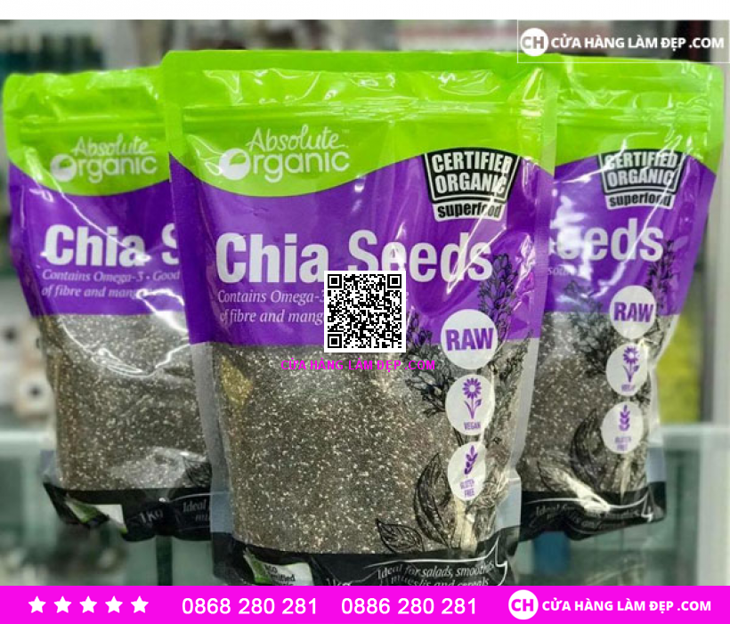 Hạt Chia Seeds High In Omega 3 Absolute Organic 1kg