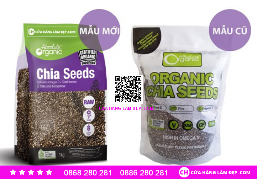 Hạt Chia Seeds High In Omega 3 Absolute Organic 1kg
