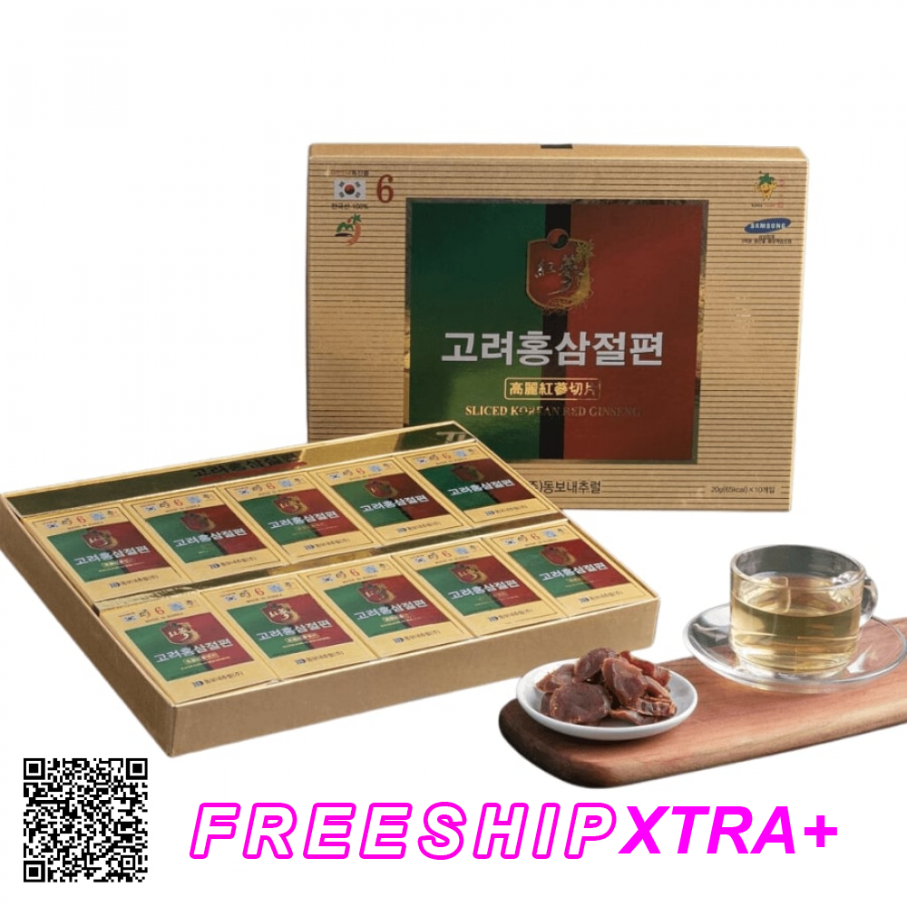 Hồng Sâm Thái Lát Tẩm Mật Ong Dongwon Samsung Sliced Korean Red Ginseng 10 Gói