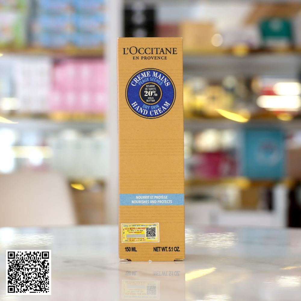 Kem Bơ Đậu Mỡ LOccitane 20% Shea Butter Hand Cream Dưỡng Da Tay Giúp Dưỡng Ẩm, Mềm Mịn 150ml từ Pháp