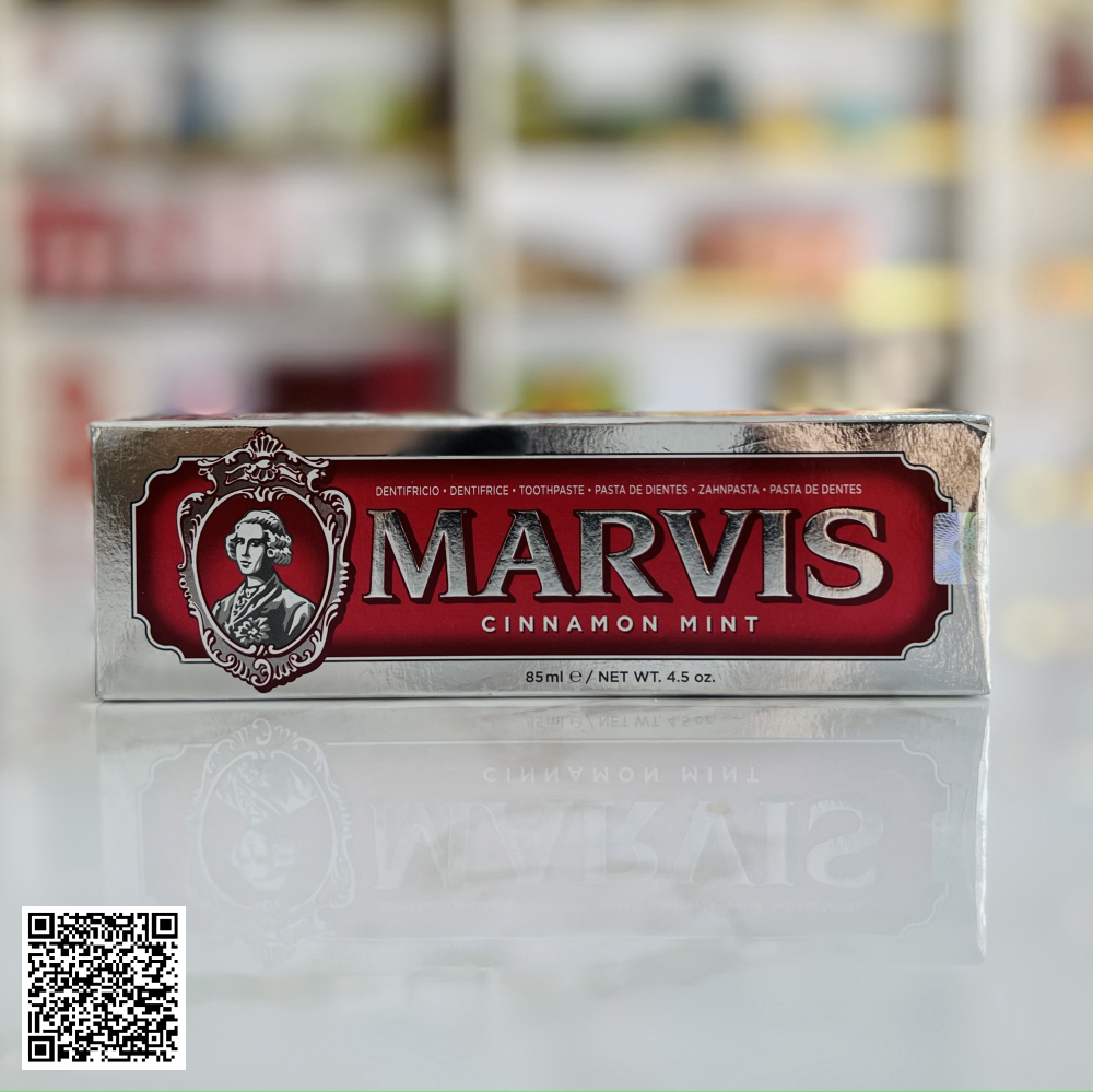 Kem Đánh Răng Marvis Cinnamon Mint Toothpaste Màu Đỏ Hương Quế Cay Nồng 85ml