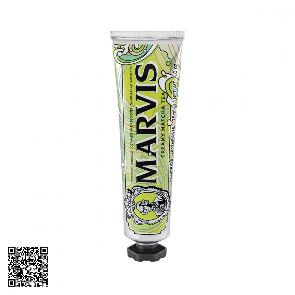 Kem Đánh Răng Marvis Creamy Matcha Tea Hương Trà Sữa Trân Châu 75ml