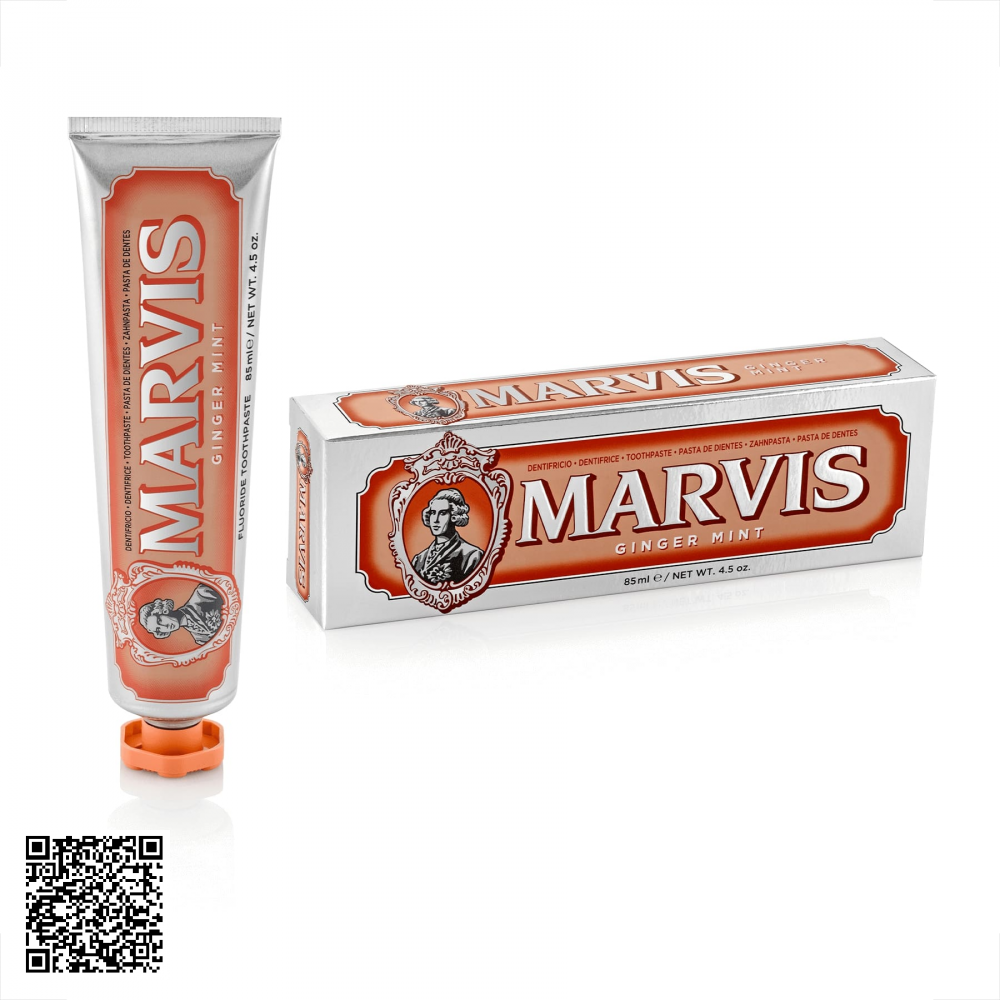 Kem Đánh Răng Marvis Ginger Mint Vị Gừng Ấm Áp Hoà Quyện Bạc Hà Thanh Khiết 85ml