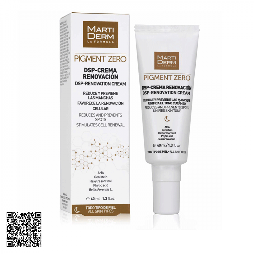 Kem Đêm Làm Sáng Da, Mờ Sắc Tố MartiDerm Pigment Zero DSP Renovation Cream Tây Ban Nha 40ml
