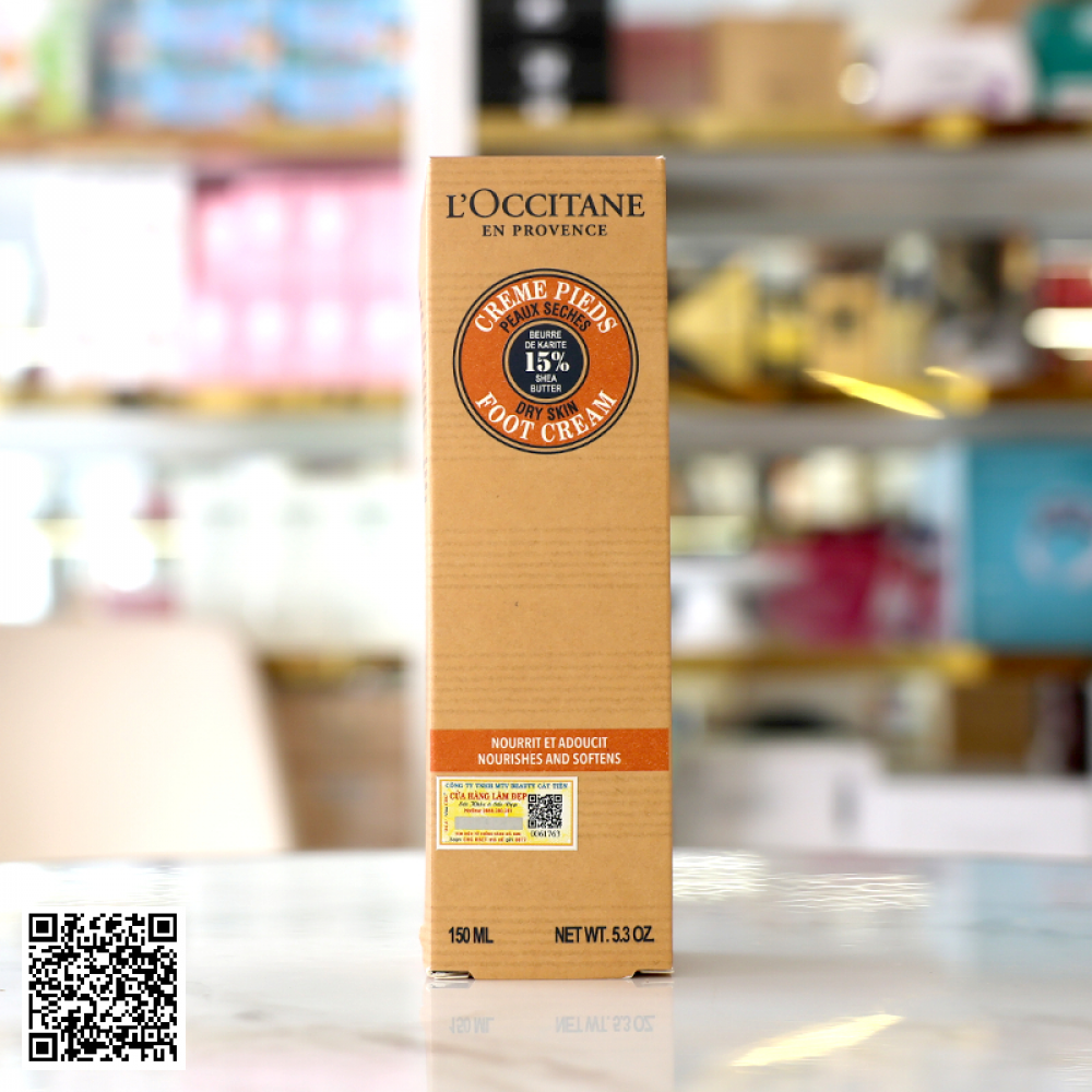 Kem Dưỡng Da Chân LOccitane Shea Butter Foot Cream 150ml từ Pháp