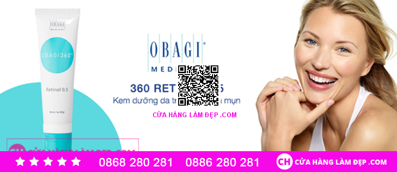 Kem dưỡng da Đẹp Da, ngừa mụn,cân bằng sắc tố da Obagi 360 Retinol 0.5%