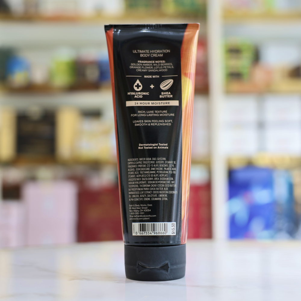Kem Dưỡng Thể Bath & Body Works Sensual Amber Body Cream Của Mỹ 226g