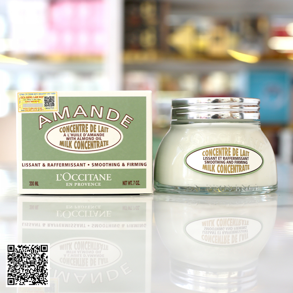 Kem Hạnh Nhân LOccitane Almond Milk Concentrate Dưỡng Ẩm Săn Chắc Da 200ml từ Pháp